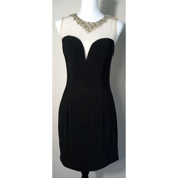 Alyce Paris mini black dress with Crystal Beading V Neckline Size 6 - Picture 10 of 15